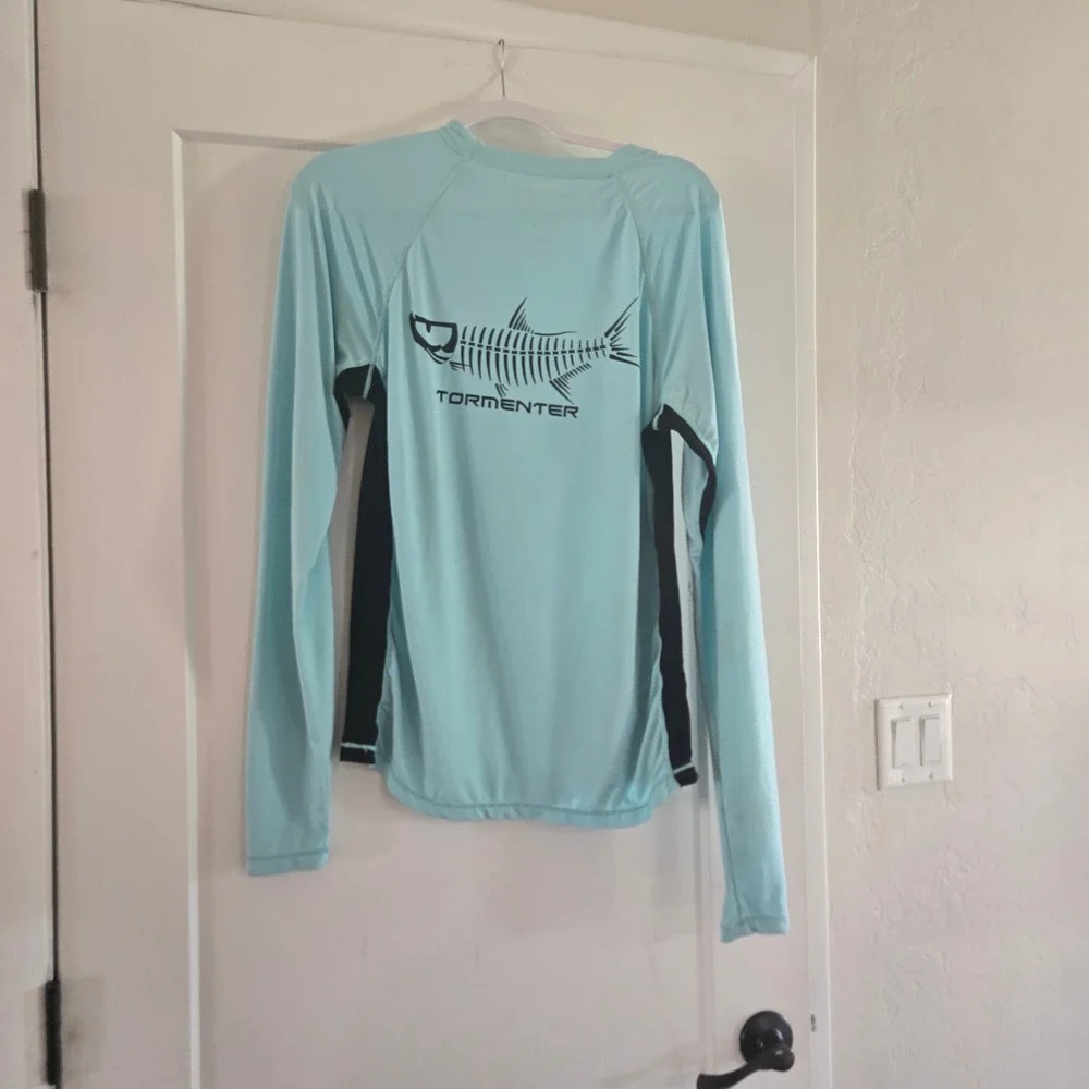 Tormenter Fishing Rash Guard Shirt Mens Medium Rash‎ Guard Long Sleeve SPF 50